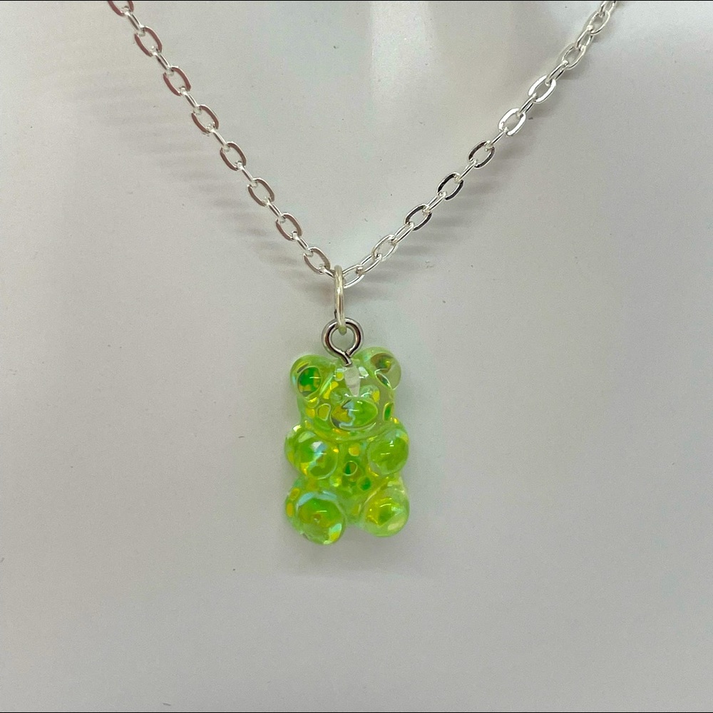 Green Bear Necklace 💚🧸